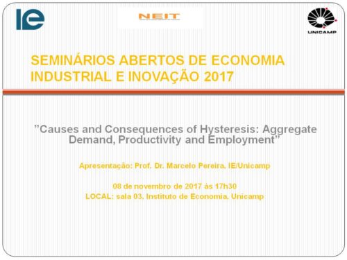 SEMINARIOS ABERTOS DE ECONOMIA INDUSTRIAL E INOVACAO 2017 08.11