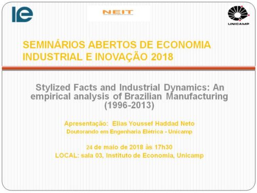 SEMINARIOS ABERTOS DE ECONOMIA INDUSTRIAL E INOVACAO 2018 24.05pptx