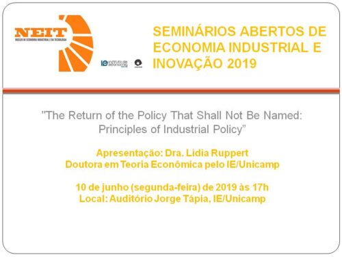 SEMINARIOS ABERTOS DE ECONOMIA INDUSTRIAL E INOVACAO 2019 10.06