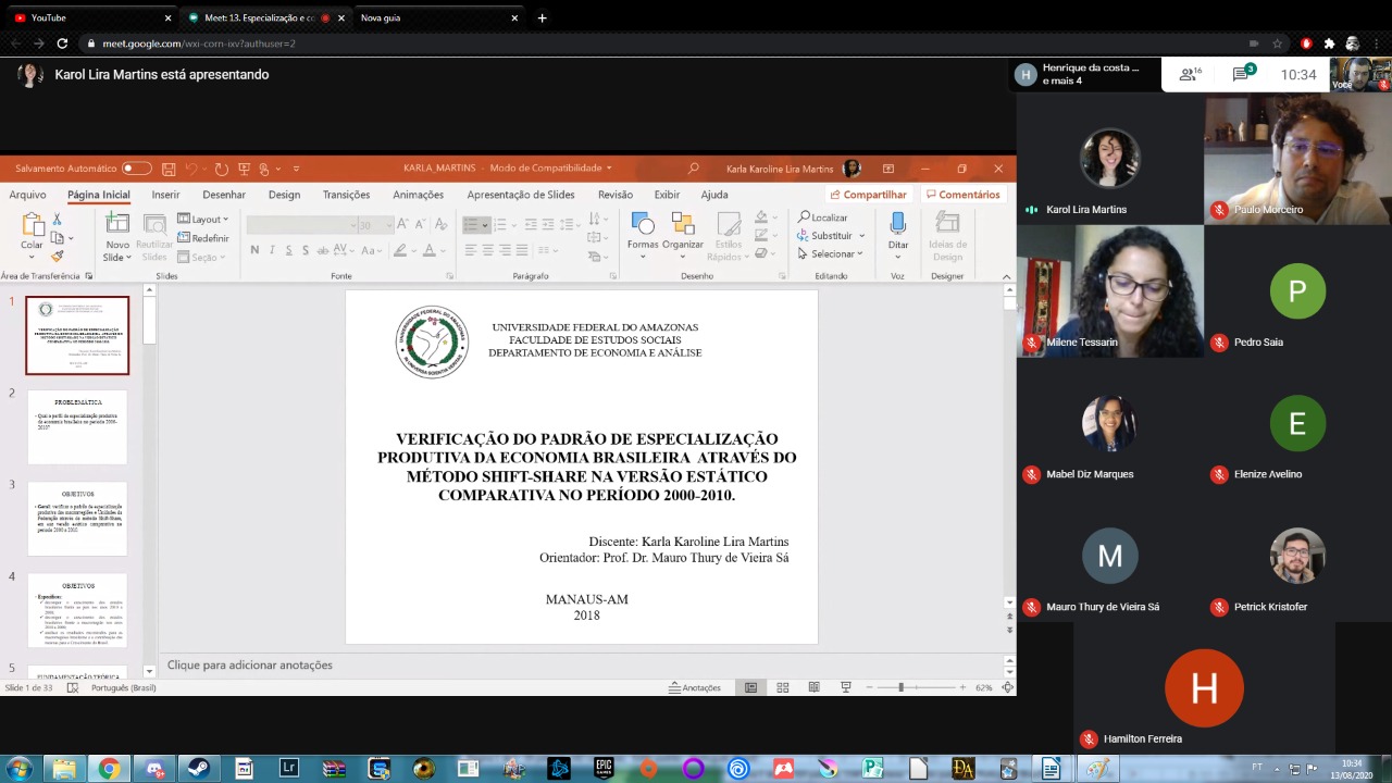 I Seminário Online de Jovens Pesquisadores em Economia Industrial, da Tecnologia e da Inovação