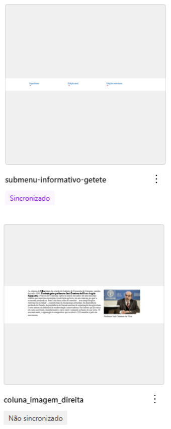 imagem mostrando um bloco padrão não sincronizado e um bloco sincronizado
