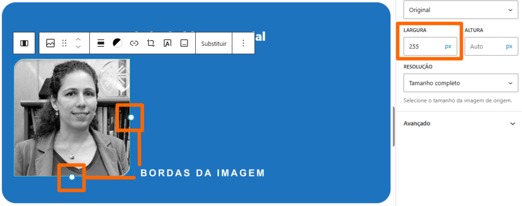 bordas da imagem